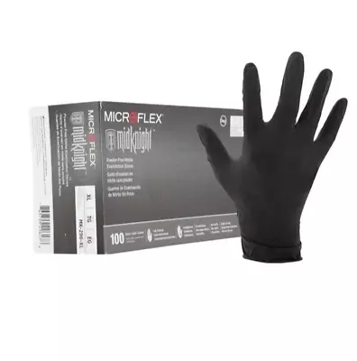 Microflex MK-296-L MidKnight Black Nitrile Gloves Large • $15.99