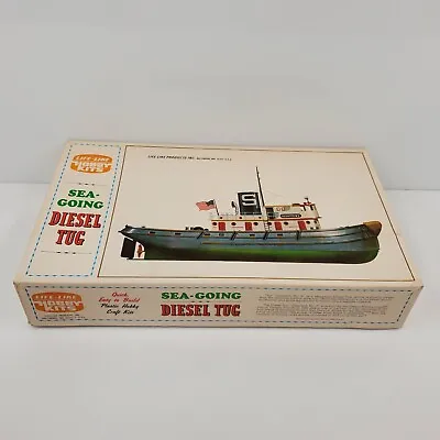 Vintage 1970 Life-Like Sea-Going Diesel Tug Ship Boat Model Kit • $49.99