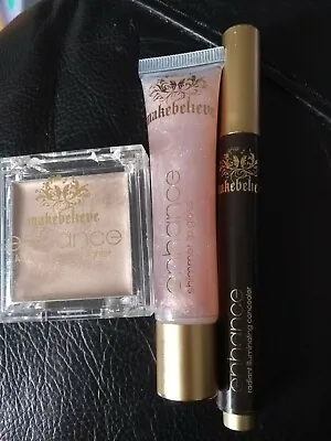 Makebelieve Enhance Shimmer Lip Gloss Luminizing Concealer & Highlighter NEW • £15