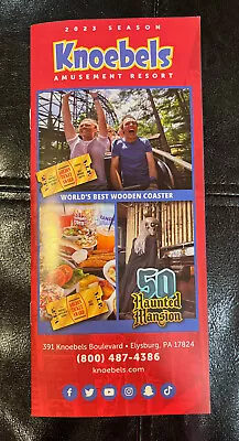 2023 KNOEBELS Amusement Resort  Color Brochure  50th Anniversary Haunted Mansion • $1