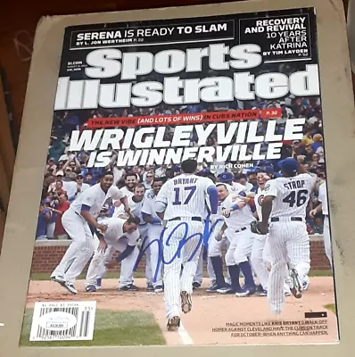 Kris Bryant Chicago Cubs SIGNED AUTOGRAPHED ROOKIE Sports Illustrated SI JSA NL • $179.99