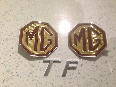 MG Badge Front Grille And Rear Boot Badges 70mm And TF Letter Badge For MG TF • £19.75