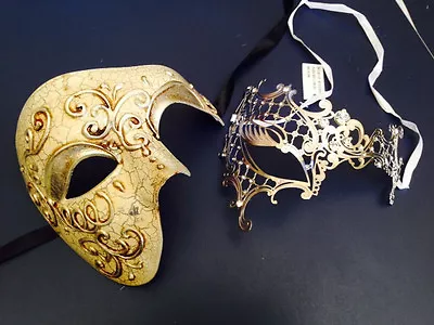 Silver Venetian Crystal Masquerade Prom Party Phantom Opear Eye Mask Female Male • $19.95