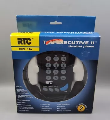 RTC EXECUTIVE II PHONE Landline Vintage HEADSET TELEPHONE NEW RON-116 90s  Y2k • £42.88