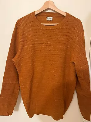 Men’s Medium Knit For J. Crew Orange Rugged Cotton Waffle Sweater • $30