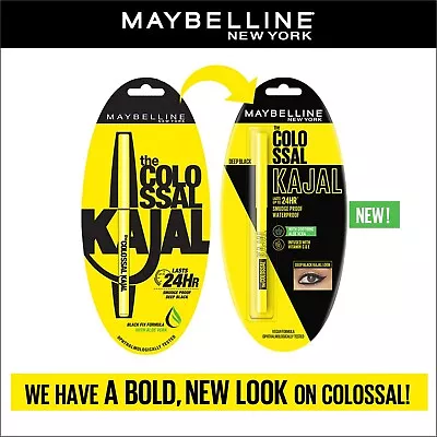 Maybelline New York Colossal Kajal Black 0.35g Waterproof Long Lasting 24Hrs • $11.99