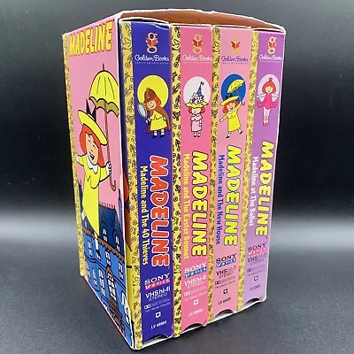 Vintage 1999 Madeline Home Video Collection 4 VHS Boxed Set Golden Books Cc • $20