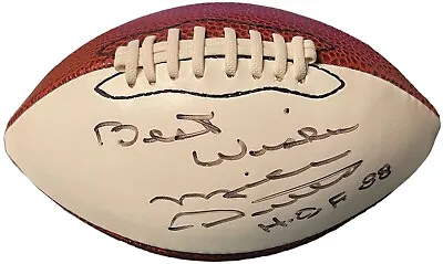 Mike Ditka Signed Baden Mini Football HOF 88 Best Wishes (Chicago Bears)- COA • $59.95