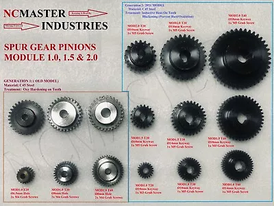 MOD 1.0 1.5 & 2.0  Pinions - Rack & Pinion For CNC Plasma And Automation • $27.70