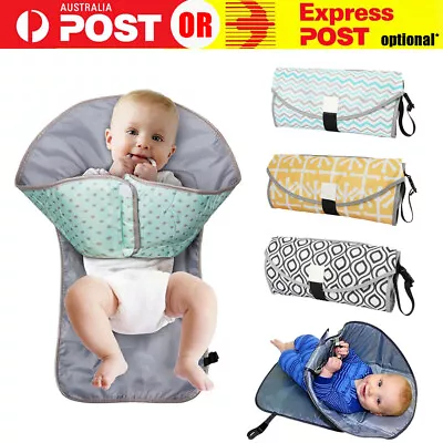 Waterproof Portable Baby Diaper Travel Home Change Changing Mat Pad Nappy Bag AU • $15.49