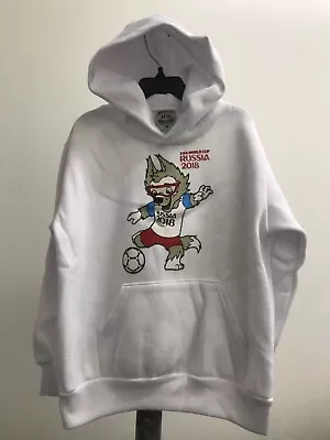 Soccer World Cup Russia 2018 Kid Hoodie. Size Youth Medium. Age 7-8. New. White. • $12.99