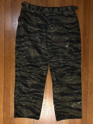 Frontline USA Tiger Stripe Camouflage BDU Combat Field Pants Trousers Large-Reg • $40