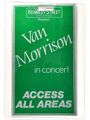 Van Morrison Ticket Pass Original AAA Used Laminated Circa Mid To Late 1990s • $24.89