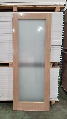 1981x762mm Internal Unfinished Oak 1 Light Door With Frosted Glass 78x30  • £63.95