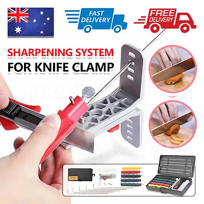 Professional Knife Sharpener Sharpening System Kitchen Fix-angle With 5Stone • $28.95