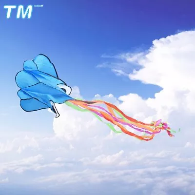 $8.13 • Buy 4m Colorful Tail Single Line Stunt Soft Blue Octopus POWER Outdoor Fun Kite Kids