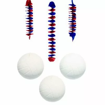 All-Star Volleyball Party Supplies Hanging Dangling Cutouts 3ct. • $2.99