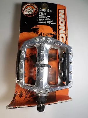 Mongoose BMX Old School Pedals 1438001001 NOS 2001 Alloy Finished • $31.95