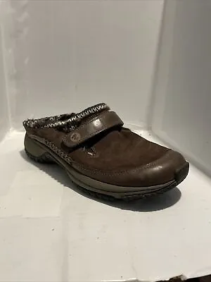 Merrell Encore Scoop Coffee Brown Womens Slip On Mules Shoes Sz 6Leather • $21.99