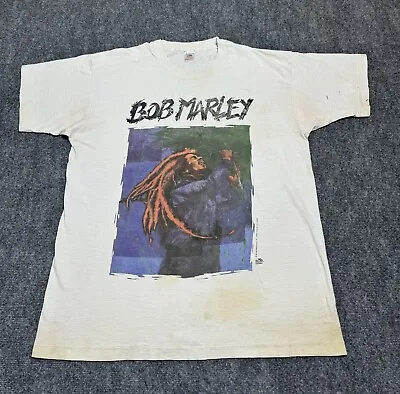 Vintage 1993 Officially Licensed Bob Marley T-Shirt Double Sided 90s Men’s XL • $144.99