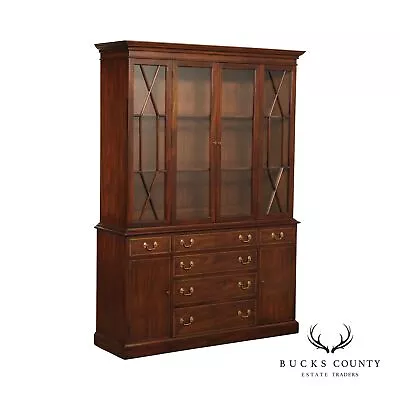 Henkel Harris Georgian Style Mahogany China Or Bookcase Cabinet • $1995