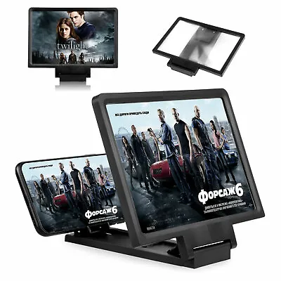 3D Mobile Phone Screen Magnifier HD Video Amplifier Smartphone Stand Bracket US • $8.98