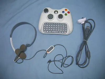 $25.99 • Buy Xbox 360 Wireless Controller, Chatpad, Headset, Charger Cable --  EXCELLENT!!