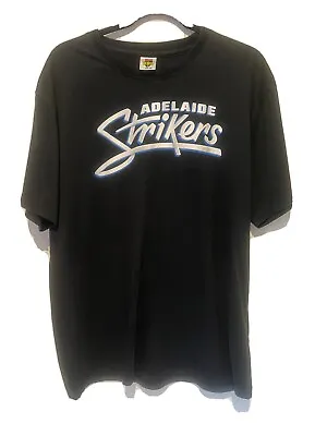 ADELAIDE STRIKERS Cricket Size Xl Mens Black Logo T-shirt • $19.95