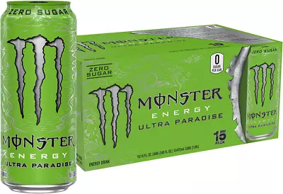 Monster Energy Ultra Paradise Sugar Free Energy Drink 16 Ounce (Pack Of 15) • $35.26
