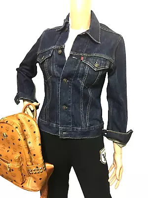 Levi's Classic Denim Jacket Dark Blue Sz. 6-8/S • $29