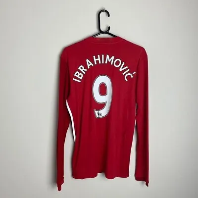 BNWT Manchester United Football Shirt 2016/17 L/S Home IBRAHIMOVIC #9 (S) • £64.99