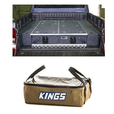 $83.95 • Buy Universal Ute Wing Kit For 1300mm Titan Drawers + Kings Clear Top Canvas Bag