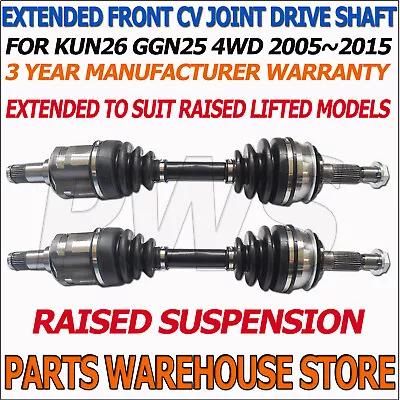 2 X Extended CV Joint Axle Shaft For Hilux 4x4 05~15 GGN25 KUN25 KUN26 TGN26 SR5 • $210