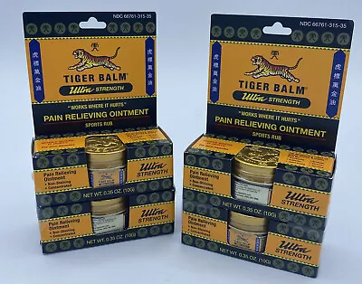 Lot Of 4 Tiger Balm Ultra Strength Pain Relieving Ointment Sports Rub 0.35 Each • $24.99