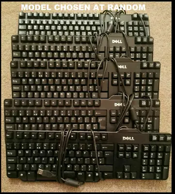 CHEAP DELL HP MICROSOFT KEYBOARD USB WIRED QWERTY UK LAYOUT Fast Delivery • £4.75
