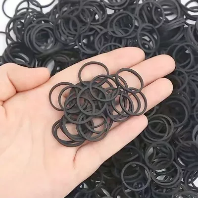 600 MINI HAIR ELASTICS Black Rubber Bands Braids Braiding Plaits Small Hair Band • $9.45