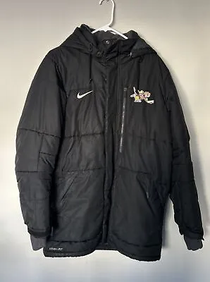 Nike Storm-Fit Heavy Puffer Jacket Black Minnesota Gophers Hockey Medium Long • $44.88