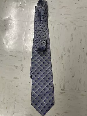 Van Heusen Gray Purple Long Diamond Pattern Tie • $7.95