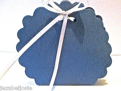 £5.50 • Buy 10 Or 20 Blue Scalloped Shell Favour Boxes Weddings.Read Description For Sizes