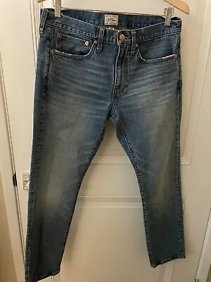 J. Crew Men's Size 31  X 30  484 Slim Tapered Leg Medium Wash Cotton Jeans • $29.95