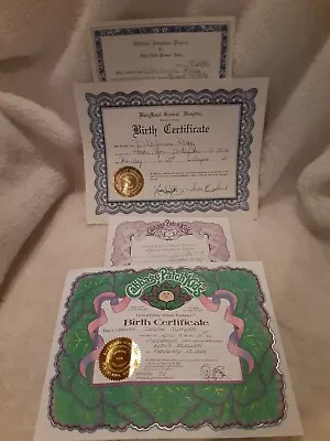 Cabbage Patch Kids Soft Sculpture Birth Certificate Adoption Paper Lot 1981 2003 • $30