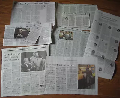 O J Simpson Articles- New York L.A.TimesRiv Press 4/13&14Trial  Of The Century • $5.99