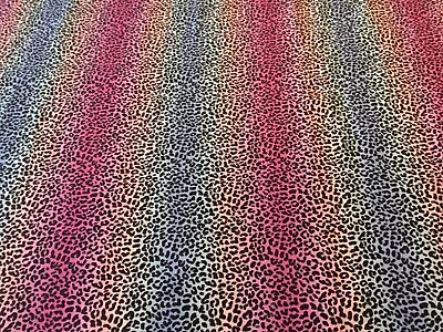 Rainbow Leopard Print - Bright 100% Cotton Fabric Fat Quarter 50 X 50cm Sewing  • £2.50