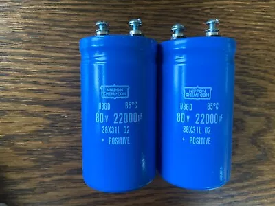 2 New 22000 Uf 80v Chemi-Con Main Filter Capacitors For Marantz 2325 EXACT FIT • $80