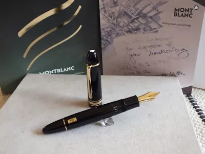 Montblanc Meisterstück 149 Resin Calligraphy Curved Nib Fountain Pen • $1199