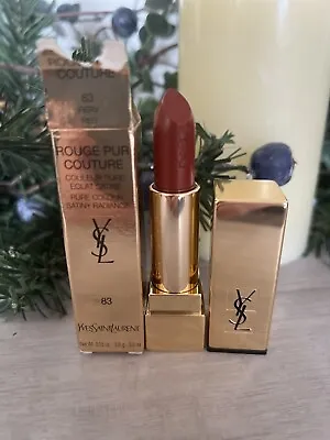 YSL Rouge Pur Couture Pure Colour Satiny Radiance Lipstick 3.8g 83 Fiery Red • £18.50