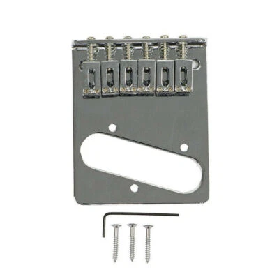 £12.50 • Buy 6 String Chrome Saddle Bridge Plate For Fender Telecaster Tele Electric Guitar