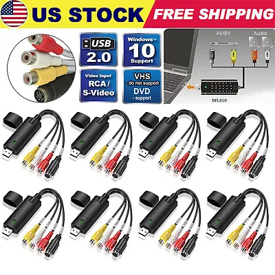 Lot Of USB 2.0 VHS VCR TV To DVD Digital Converter Video Capture Card For Mac PC • $8.45