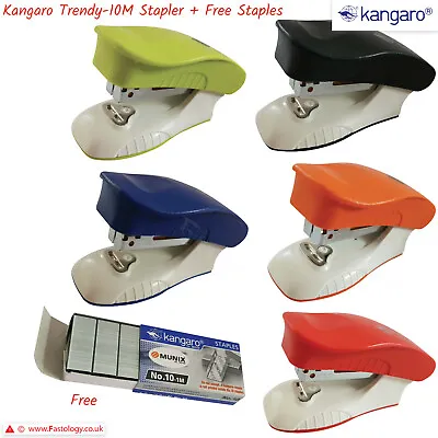 KANGARO Tre10M Stapler Built-in Staple Remover 10 Sheets Stapling + 1000 Staples • £3.85