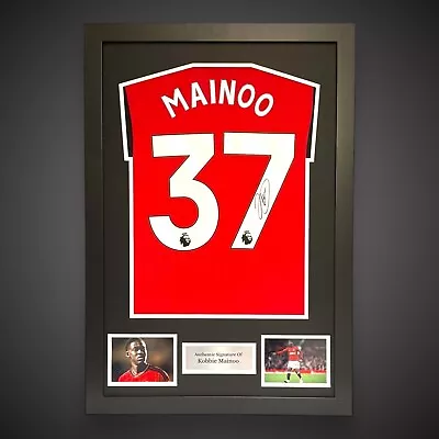 Kobbie Mainoo Hand Signed And Framed Manchester United Football Shirt £299 • $377.62